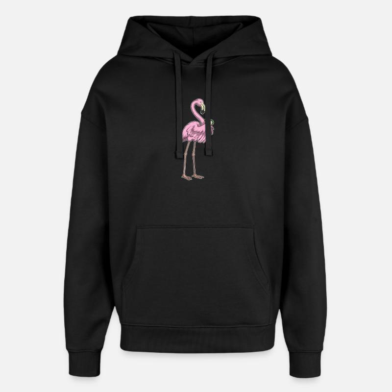Flamingo Sandwich - Oversized Unisex Hoodie von Stanley/Stella - Schwarz
