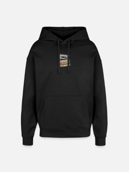 Farbige Retro-Kassetten - Oversized Unisex Hoodie von Stanley/Stella - Schwarz