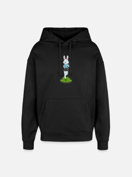 Bunny Secretary Letter Office - Oversized Unisex Hoodie by Stanley/Stella - black