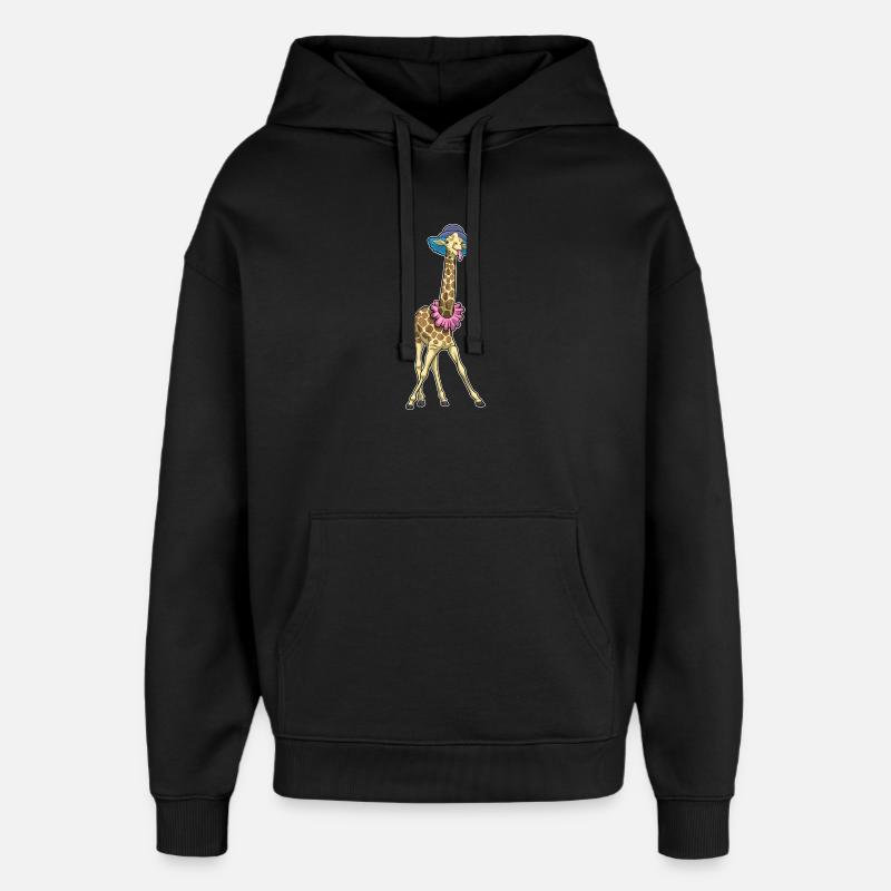 Giraffe Clown - Oversized Unisex Hoodie by Stanley/Stella - black