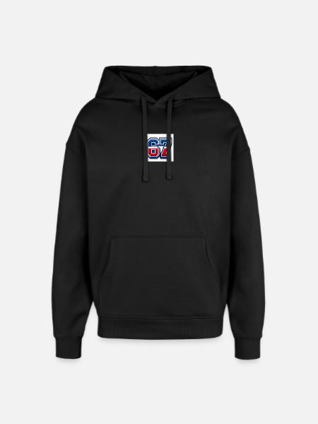 67 Patriotic Number - Oversized Unisex Hoodie by Stanley/Stella - black