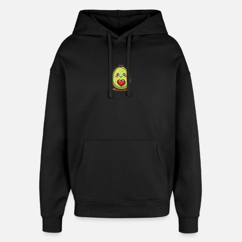 Avocat heureux - Sweat à capuche unisexe Stanley/Stella Oversized - noir