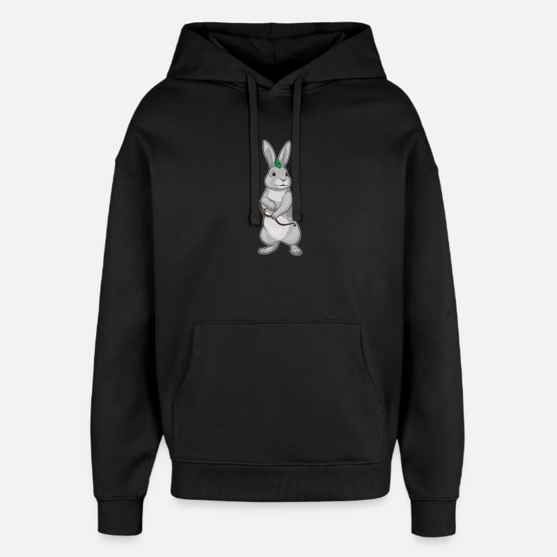 Bunny Archer Bow - Oversized Unisex Hoodie by Stanley/Stella - black