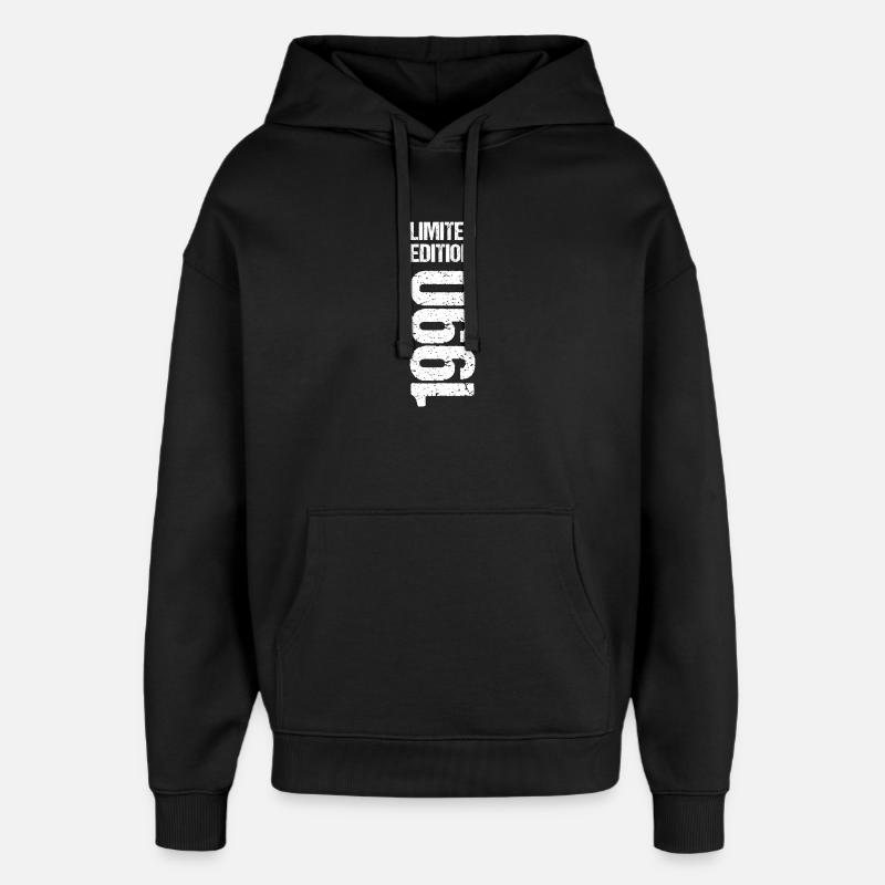 Édition limitée 1990 - Sweat à capuche unisexe Stanley/Stella Oversized - noir