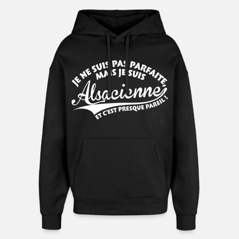 Parfaite Alsacienne - Sweat à capuche unisexe Stanley/Stella Oversized - noir