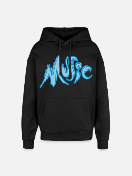 Music - Oversized Unisex Hoodie von Stanley/Stella - Schwarz