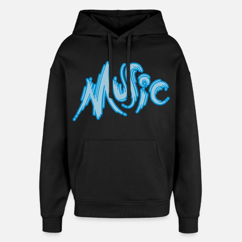 Music - Oversized Unisex Hoodie von Stanley/Stella - Schwarz