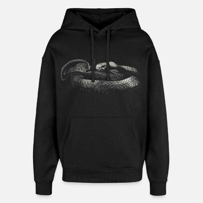 Snake - Sweat à capuche unisexe Stanley/Stella Oversized - noir