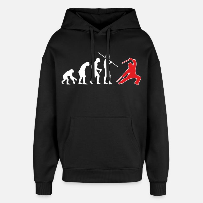 Escrima Evolution 4 - Oversized Unisex Hoodie von Stanley/Stella - Schwarz