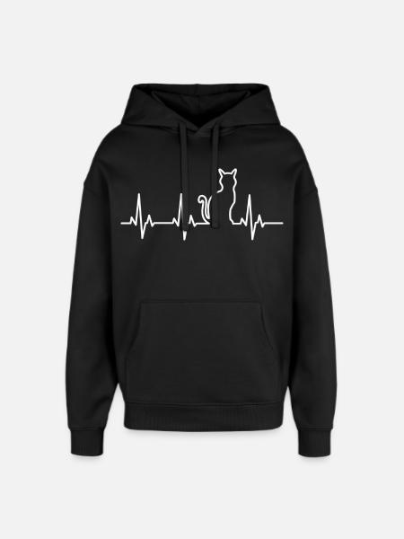 Music for cats - Oversized Unisex Hoodie by Stanley/Stella - black