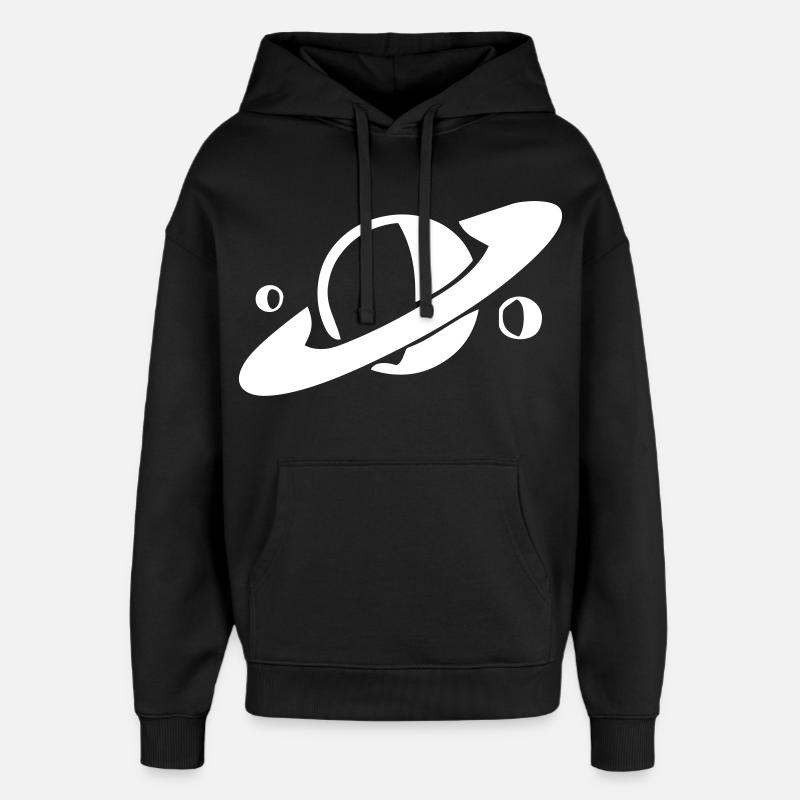 Saturne et ses lunes - Sweat à capuche unisexe Stanley/Stella Oversized - noir