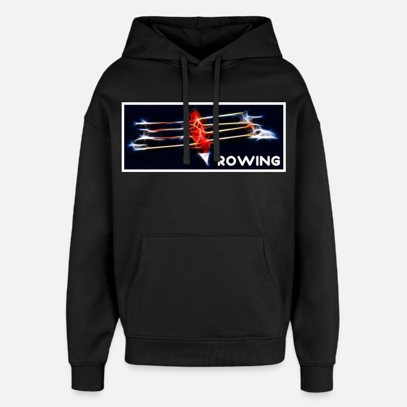 Aviron - Aviron - Sweat à capuche unisexe Stanley/Stella Oversized - noir