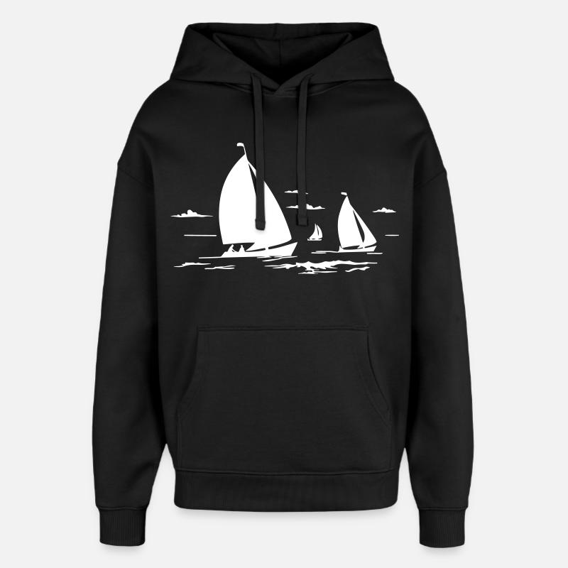 Voile - Sweat à capuche unisexe Stanley/Stella Oversized - noir