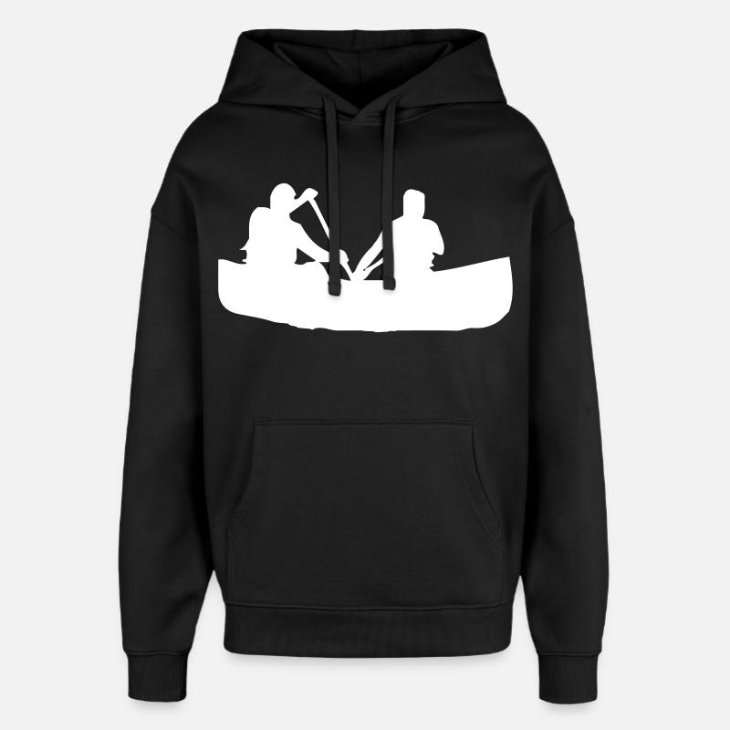 Canoë à rames - Design - Sweat à capuche unisexe Stanley/Stella Oversized - noir