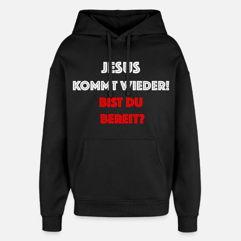 Jésus revient – êtes-vous prêt ? - Sweat à capuche unisexe Stanley/Stella Oversized - noir