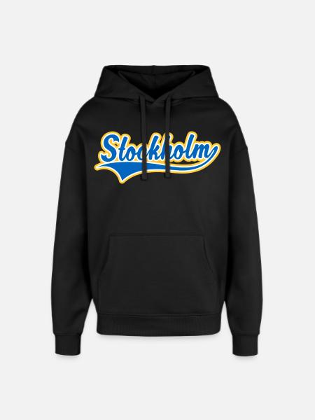 Stockholm Swoosh - Stanley/Stella Oversized Huvtröja Unisex - svart