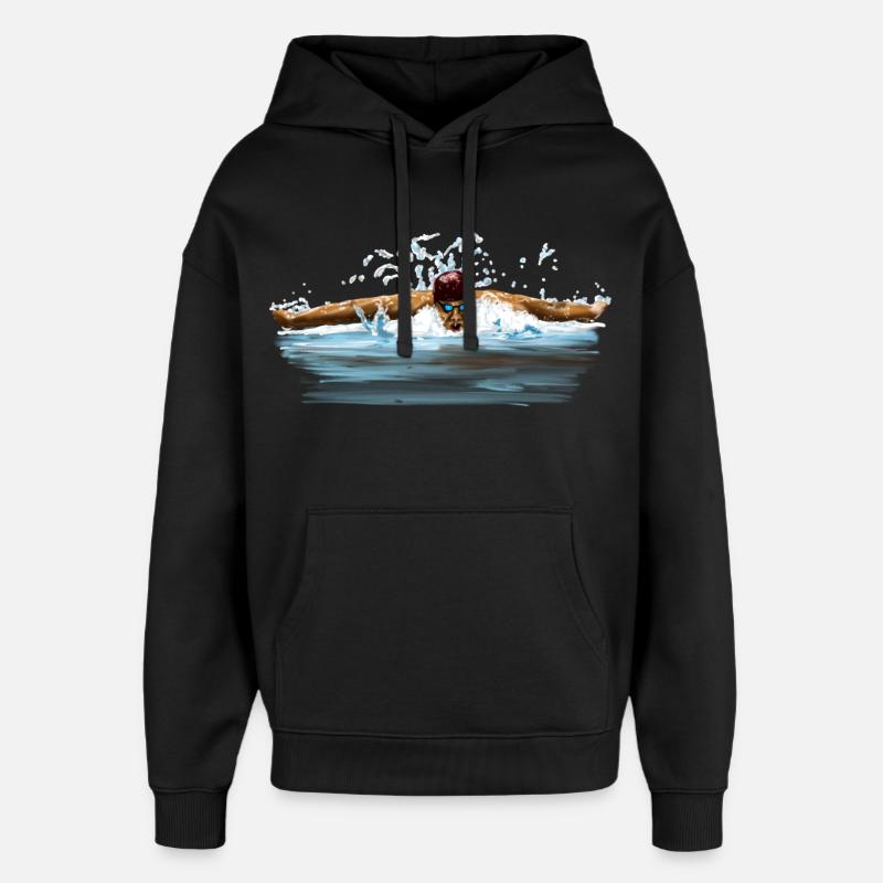 swimmer - Sweat à capuche unisexe Stanley/Stella Oversized - noir