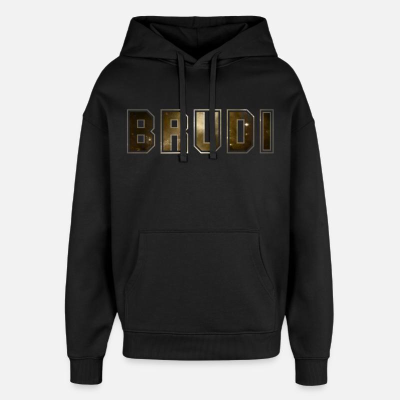 Brudi - Oversized Unisex Hoodie von Stanley/Stella - Schwarz