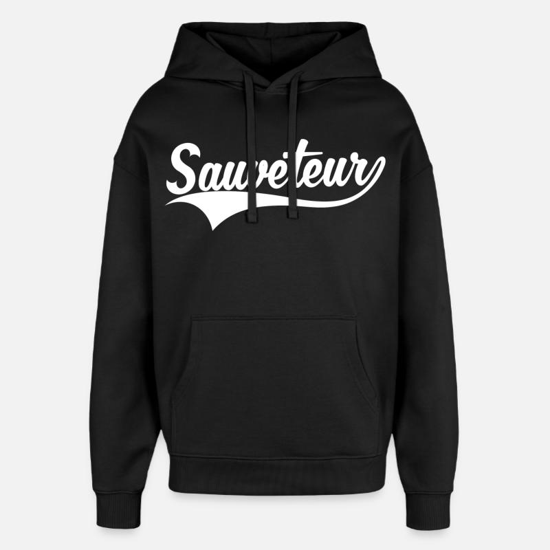 Sauveteur - Sweat à capuche unisexe Stanley/Stella Oversized - noir
