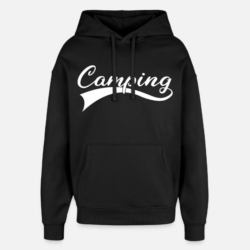 Lettrage Camping d’aventure - Sweat à capuche unisexe Stanley/Stella Oversized - noir