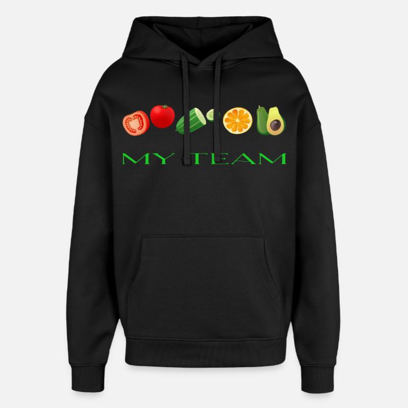 Vegetables - Sweat à capuche unisexe Stanley/Stella Oversized - noir