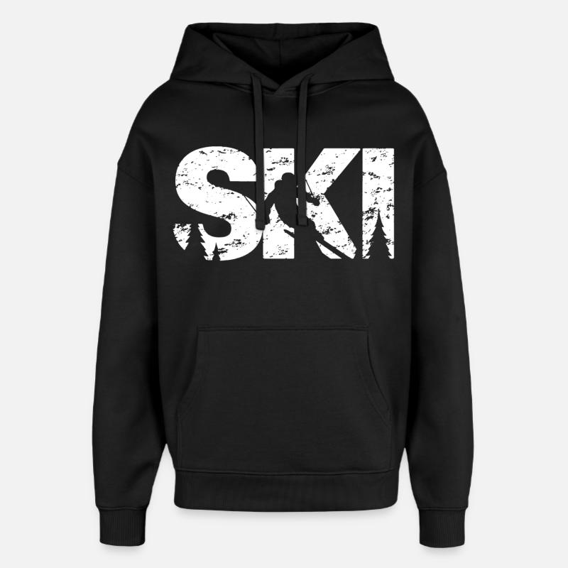 Ski - Sweat à capuche unisexe Stanley/Stella Oversized - noir