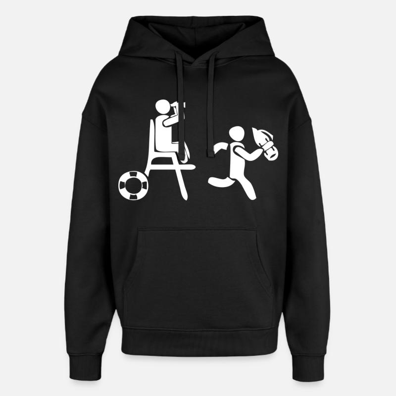 Maître nageur - Sweat à capuche unisexe Stanley/Stella Oversized - noir