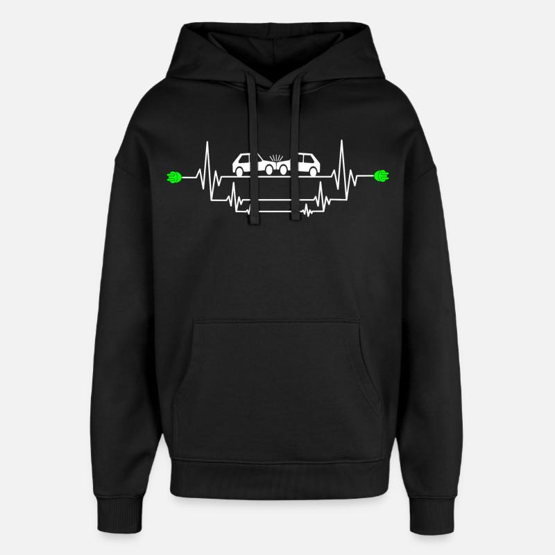 Gefährlicher E-Auto Unfall - Oversized Unisex Hoodie von Stanley/Stella - Schwarz