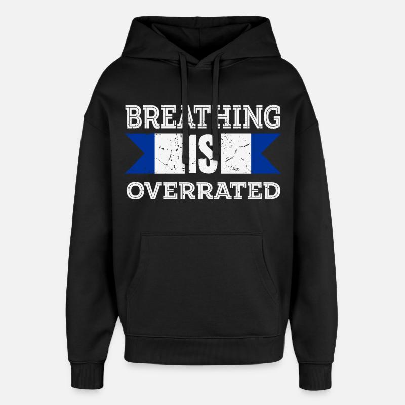 Atmung wird überbewertet - Oversized Unisex Hoodie von Stanley/Stella - Schwarz