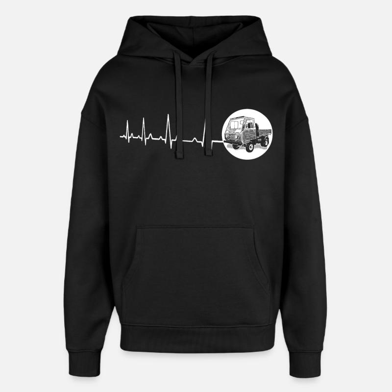 Herzschlag - Multicar M25 - Oversized Unisex Hoodie von Stanley/Stella - Schwarz