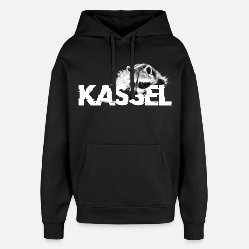 raton laveur Kassel - Sweat à capuche unisexe Stanley/Stella Oversized - noir