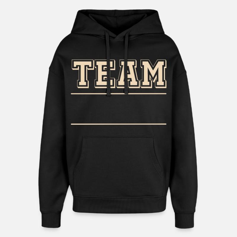 Équipe - Sweat à capuche unisexe Stanley/Stella Oversized - noir