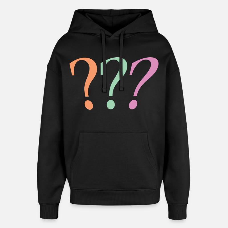 Point d’interrogation - Sweat à capuche unisexe Stanley/Stella Oversized - noir