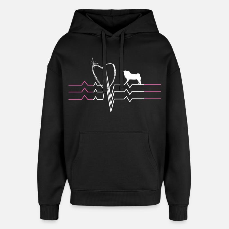 Amour carlin - Sweat à capuche unisexe Stanley/Stella Oversized - noir