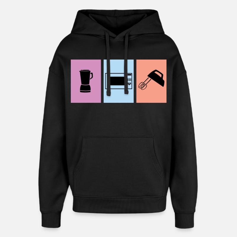 Cuire - Sweat à capuche unisexe Stanley/Stella Oversized - noir