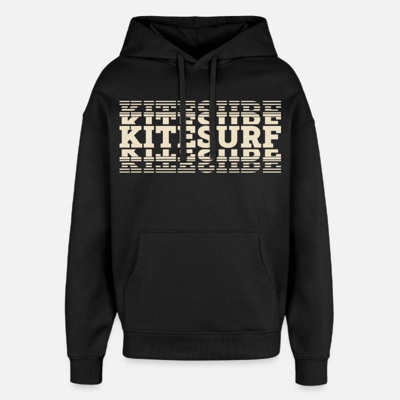 Kitesurfen Kitesurf Kitesurfer Kiteboard - Sweat à capuche unisexe Stanley/Stella Oversized - noir