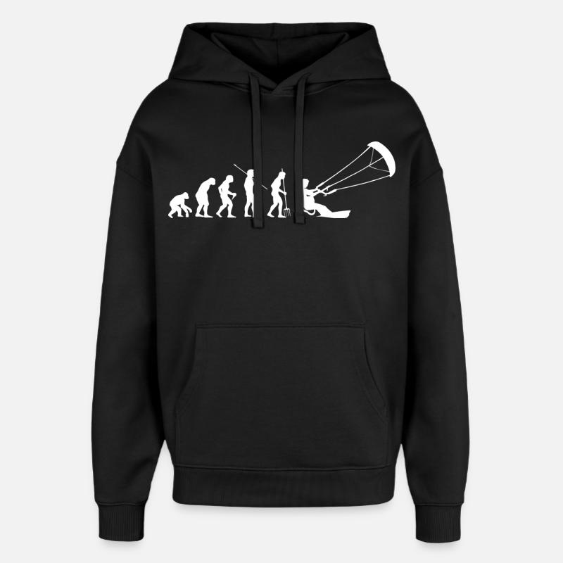 Kitesurfen Kitesurf Kitesurfer Kiteboard - Sweat à capuche unisexe Stanley/Stella Oversized - noir