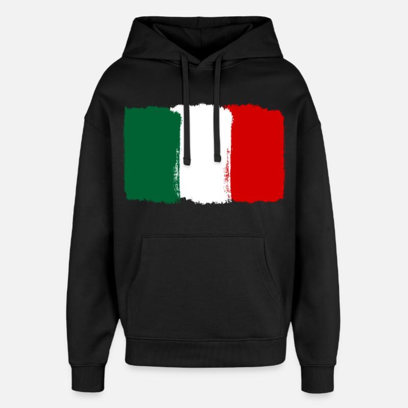 Drapeau de l’Italie utilisé look - Sweat à capuche unisexe Stanley/Stella Oversized - noir