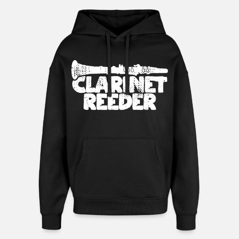 Clarinette à embouchure - Sweat à capuche unisexe Stanley/Stella Oversized - noir