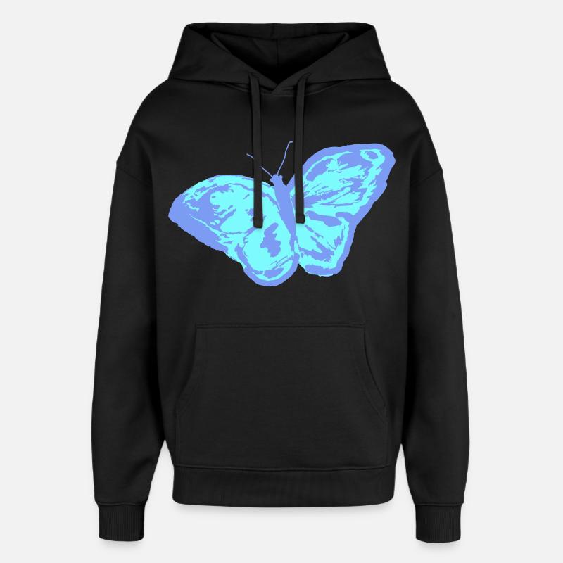 Papillon - Sweat à capuche unisexe Stanley/Stella Oversized - noir