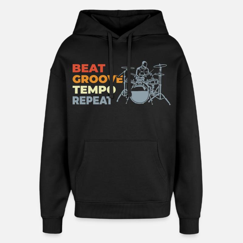 Motivation du batteur - Sweat à capuche unisexe Stanley/Stella Oversized - noir