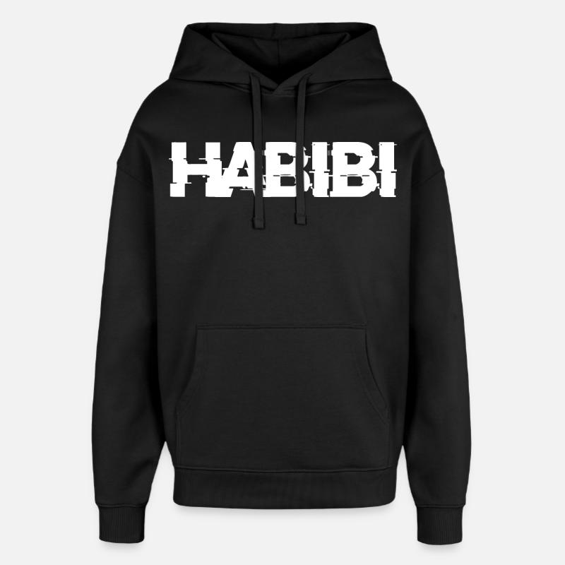 Habibi Schriftzug - Oversized Unisex Hoodie von Stanley/Stella - Schwarz