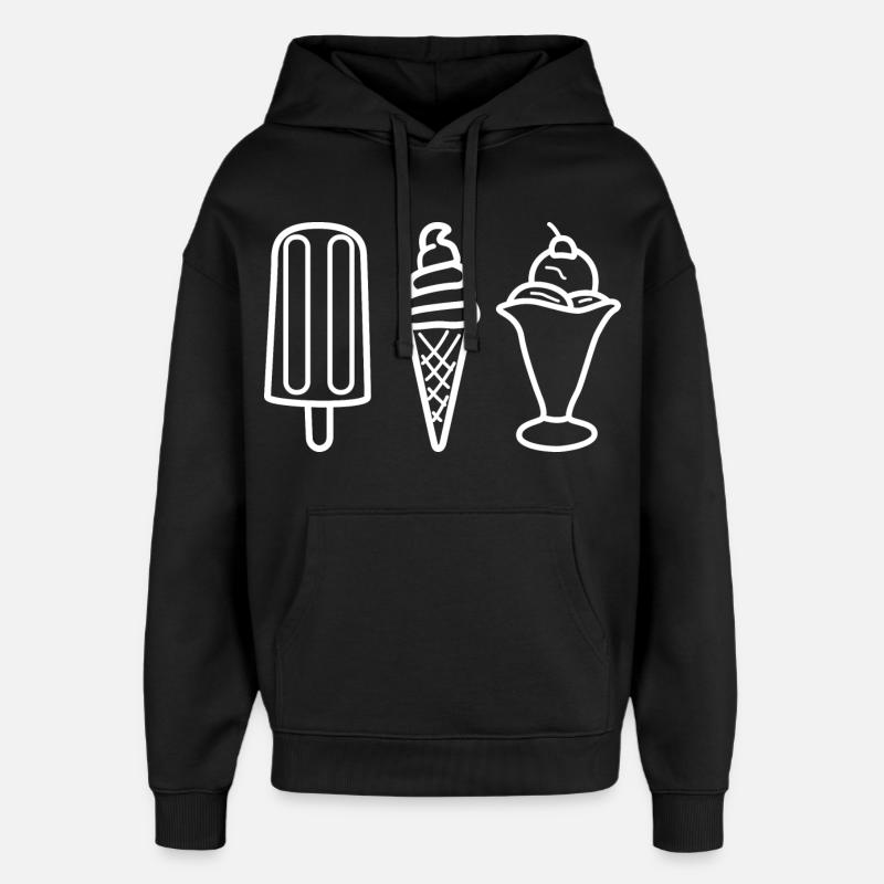 Saveur de crème glacée - Sweat à capuche unisexe Stanley/Stella Oversized - noir