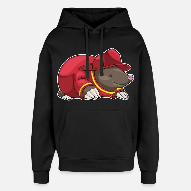 Pompiers de Mole - Sweat à capuche unisexe Stanley/Stella Oversized - noir