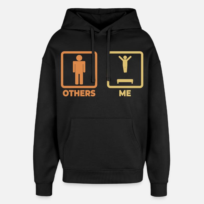 Figurine de bâton de trampoline - Sweat à capuche unisexe Stanley/Stella Oversized - noir