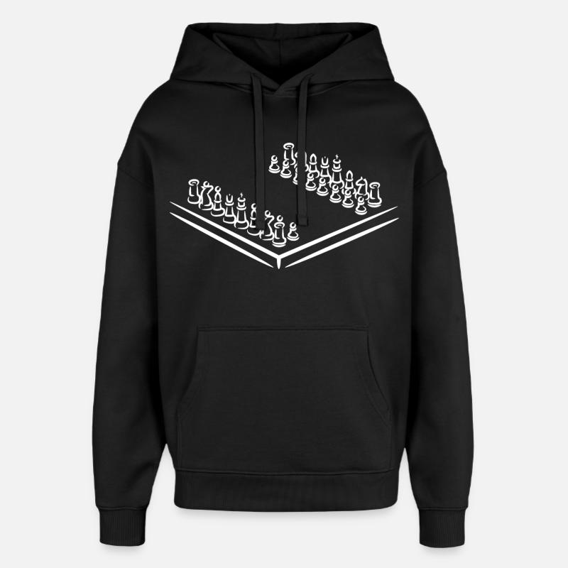 Échecs - Sweat à capuche unisexe Stanley/Stella Oversized - noir