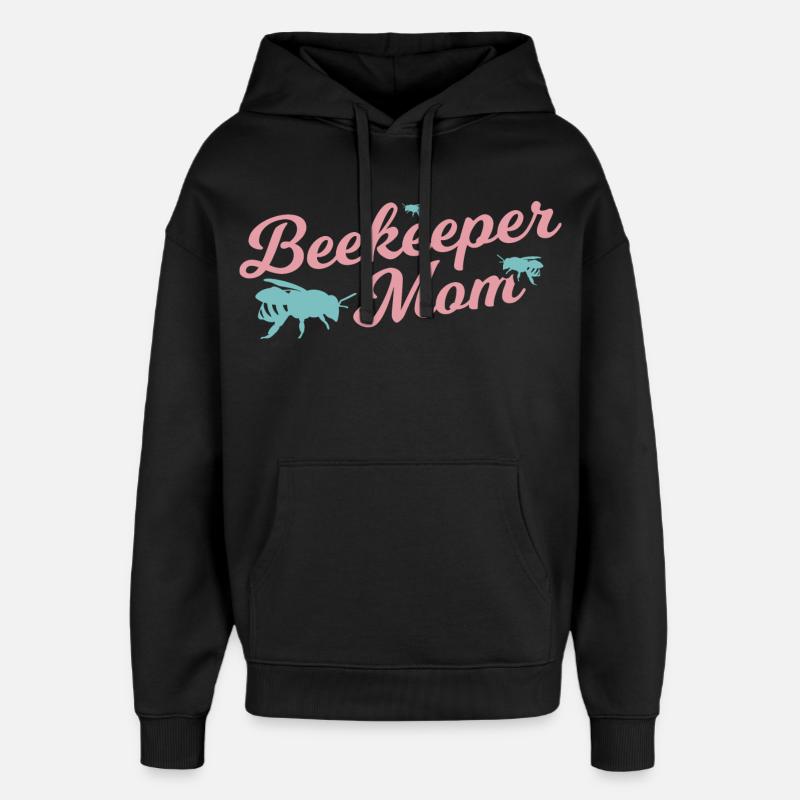 Drôle de maman apicultrice - Sweat à capuche unisexe Stanley/Stella Oversized - noir