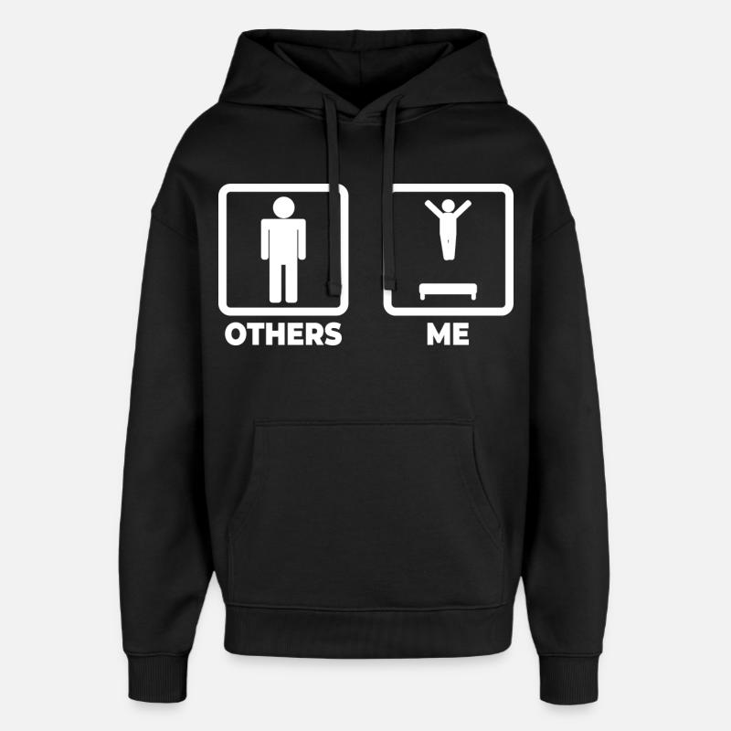 Drôle de pull trampoline - Sweat à capuche unisexe Stanley/Stella Oversized - noir