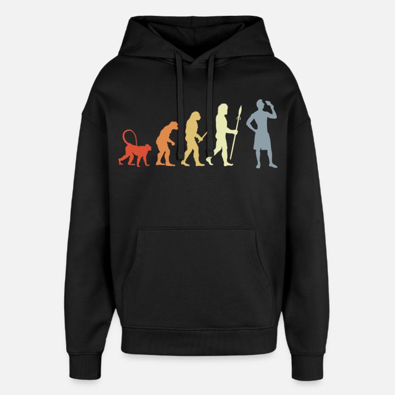 Evolution Amateurs de crème glacée - Sweat à capuche unisexe Stanley/Stella Oversized - noir