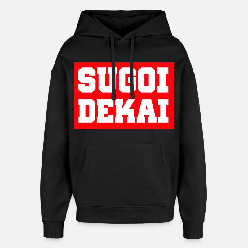 Sugoi Dekai - Sweat à capuche unisexe Stanley/Stella Oversized - noir